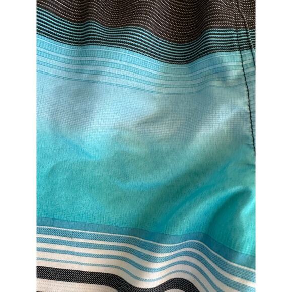 Zero Exposure Boys Blue and Black Lined Drawstring Swim Shorts Size 6 - Picture 5 of 9